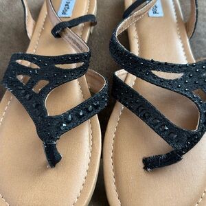 Not Rated Black and Tan Sandals
